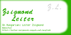 zsigmond leiter business card